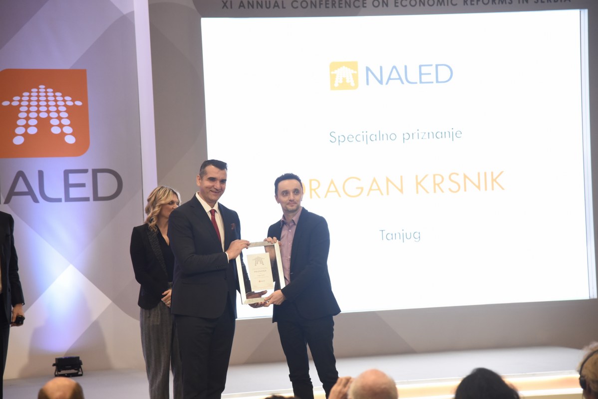 Top Reformer award presented to the Cadaster Director Borko Drašković
